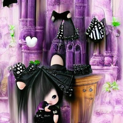 AI Interpretation of Gothic Cute Aesthetic