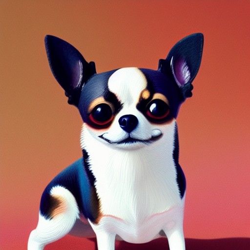 Chihuahua Figurine in Emma Bridgewater Style