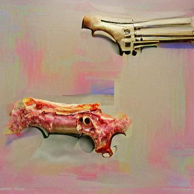 Disturbing Gun Made of Flesh and Bone