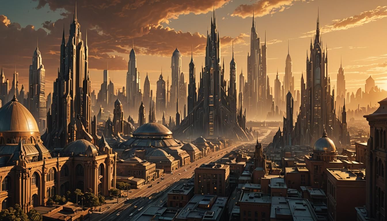 Sandcapital City: Epic Sci-Fi Digital Matte Painting