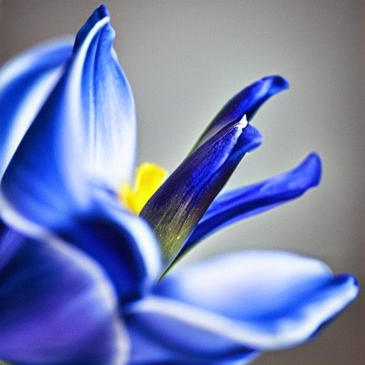 Striking Blue Tulip Generated by AI