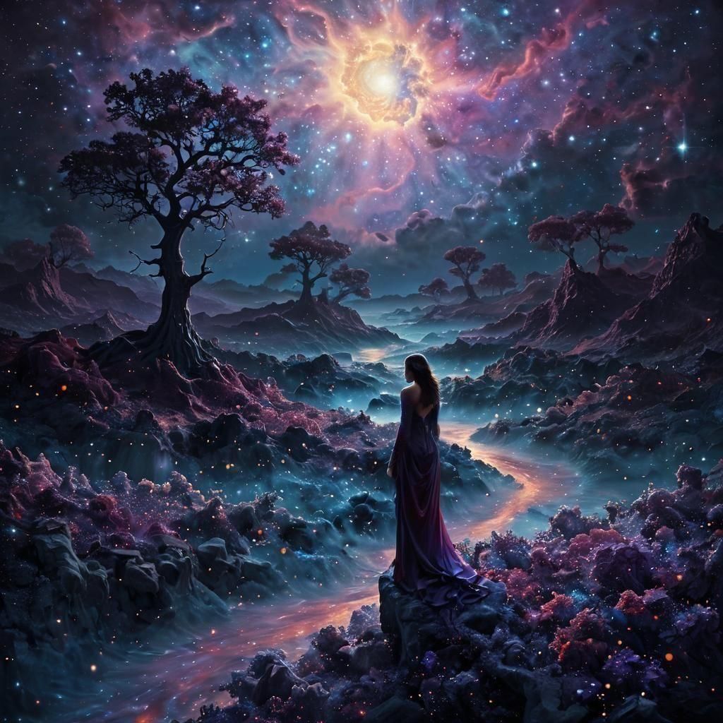 Jewel-Toned Surreal Dreamscape