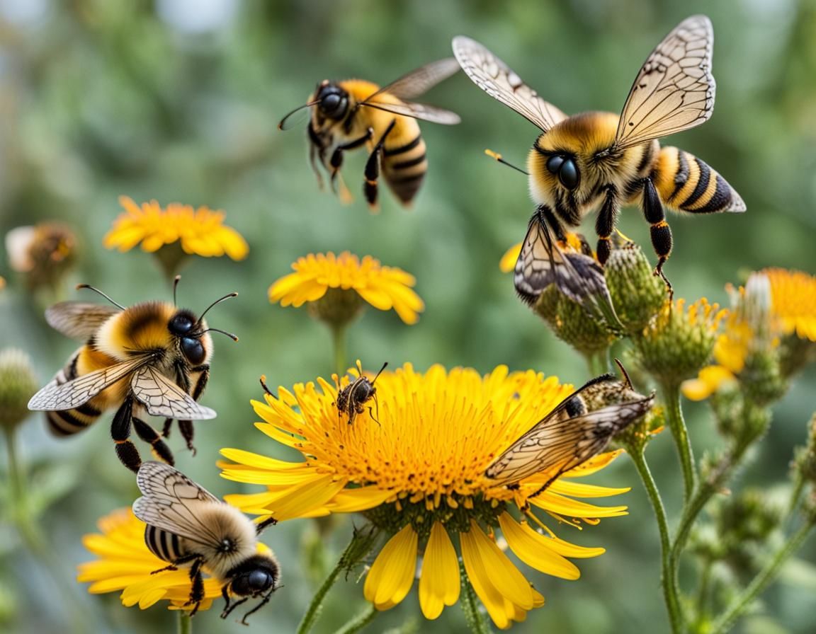 Bees and Butterflies: Pollen Gathering Collaboration