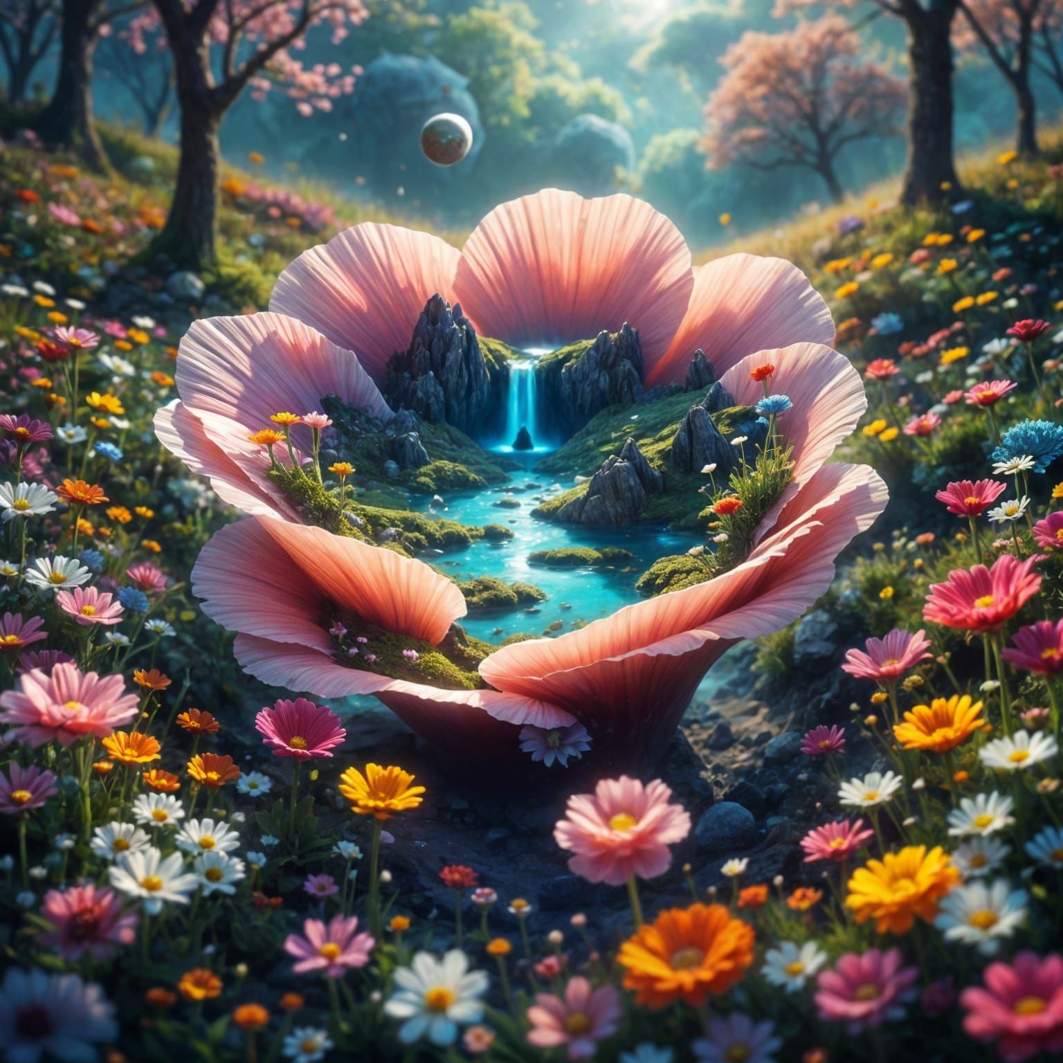 <lora:Alien Flower Fields2:1.0> Flower of Miracle