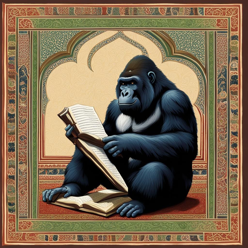 Gorilla Reciting Quran in Mosque