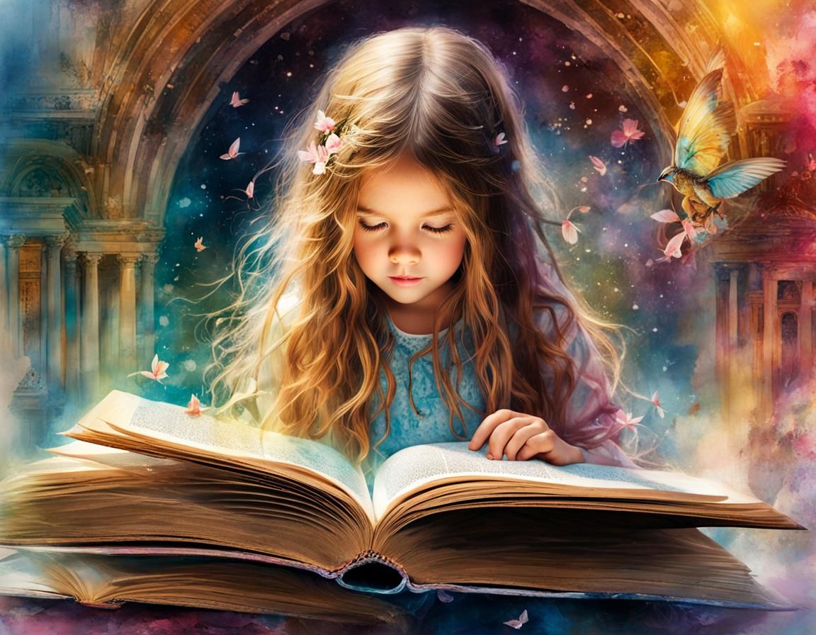 Magical Book Comes to Life: Watercolor Fairytale