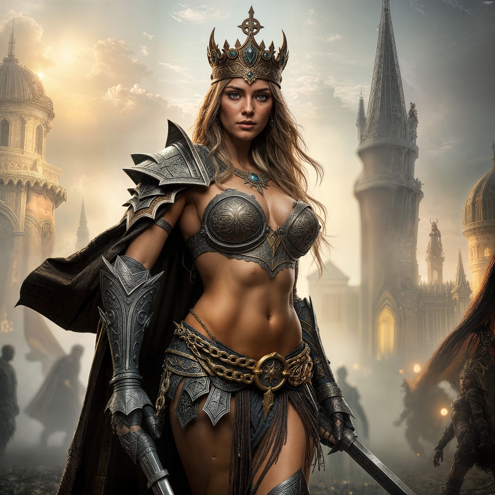Bikini Warrior Princess in Warhammer Fantasy Style