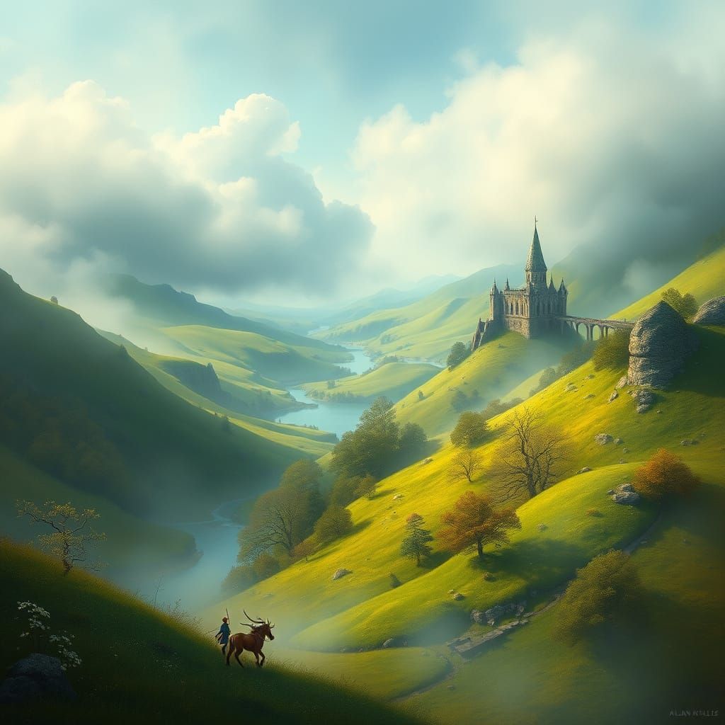 Ethereal Tir Na nOg Landscape in Fantasy Style