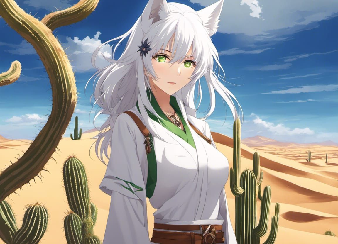 Wolfie in The Desert