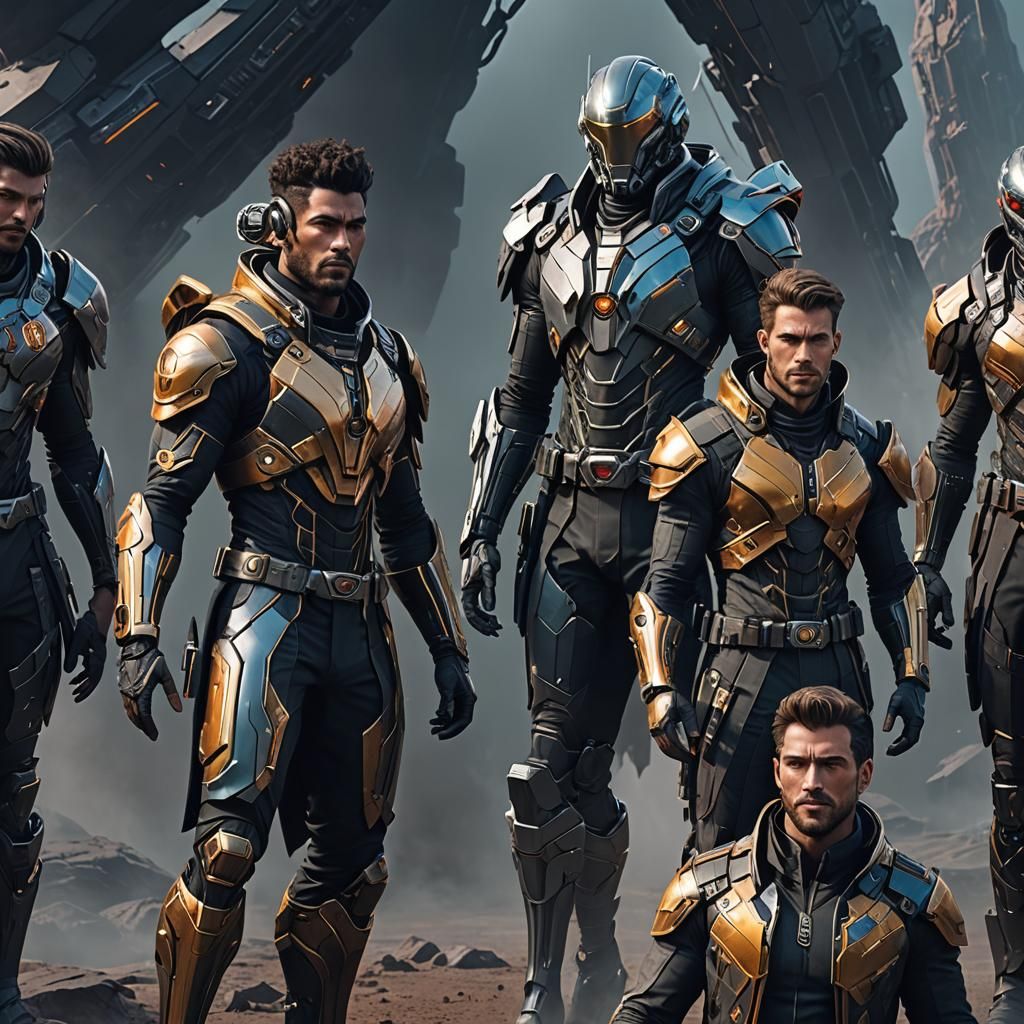 Elegant Sci-Fi Men's Clothing Design in Unreal Engine 5