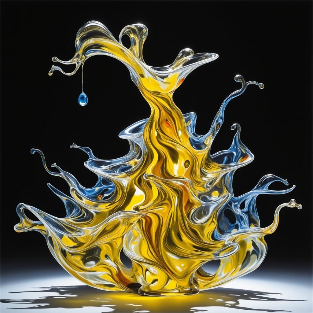 Ethereal Glass Dress in Dale Chihuly Style