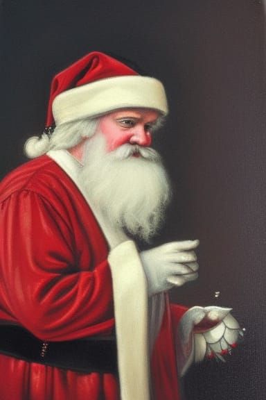 Victorian Santa Portrait Inspired by Klimt and Dittman