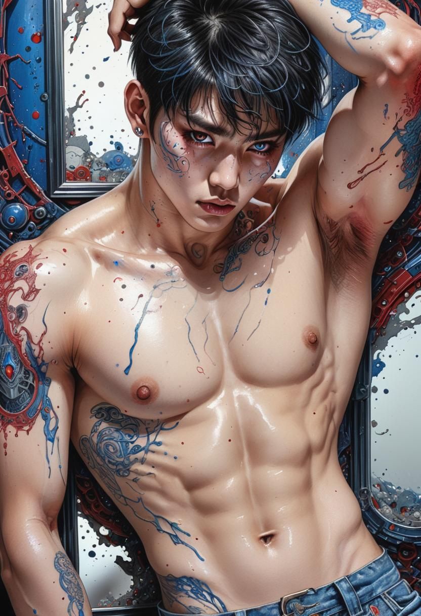 A boy with heterochromia