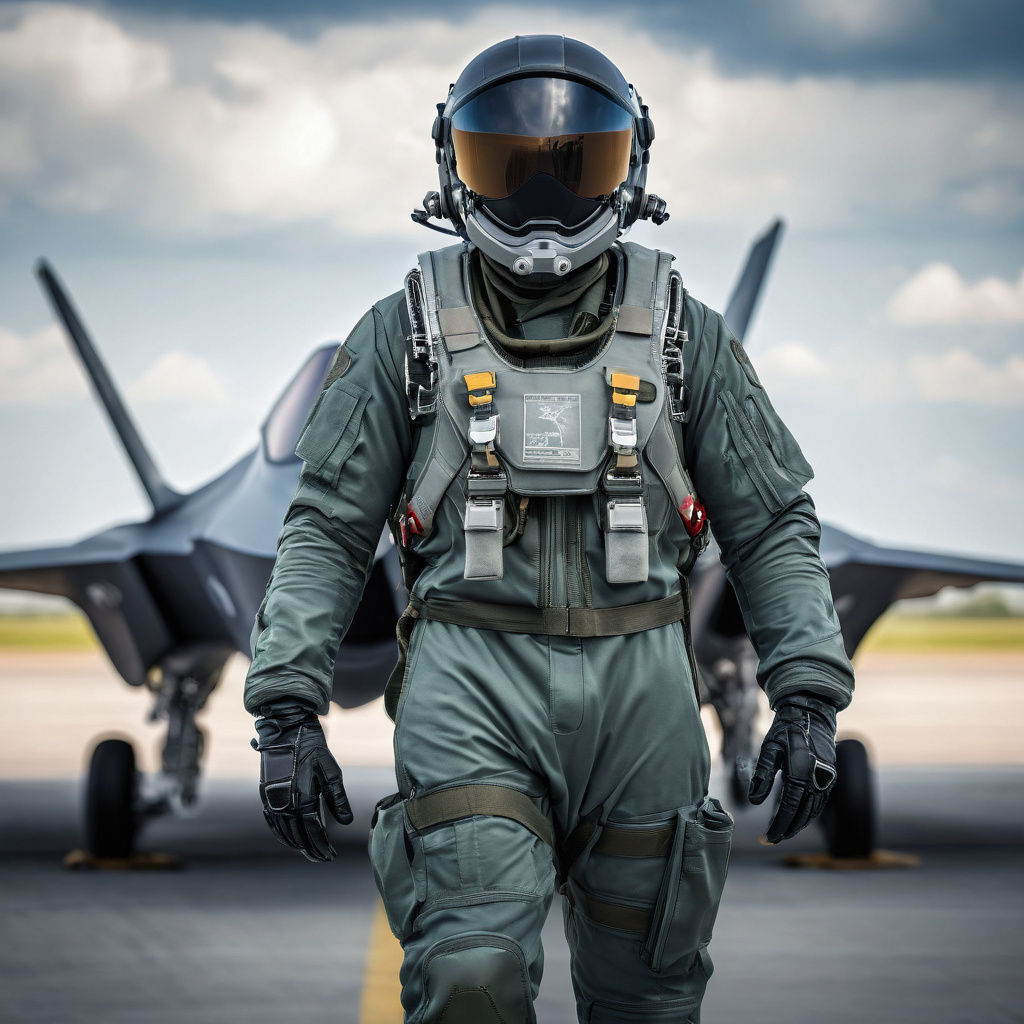F-35 Fighter Pilot in Flight Attire