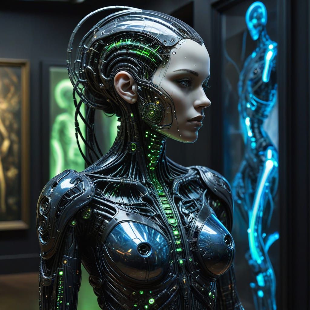 Cyborg in Art Gallery: A Biomechanical Renaissance