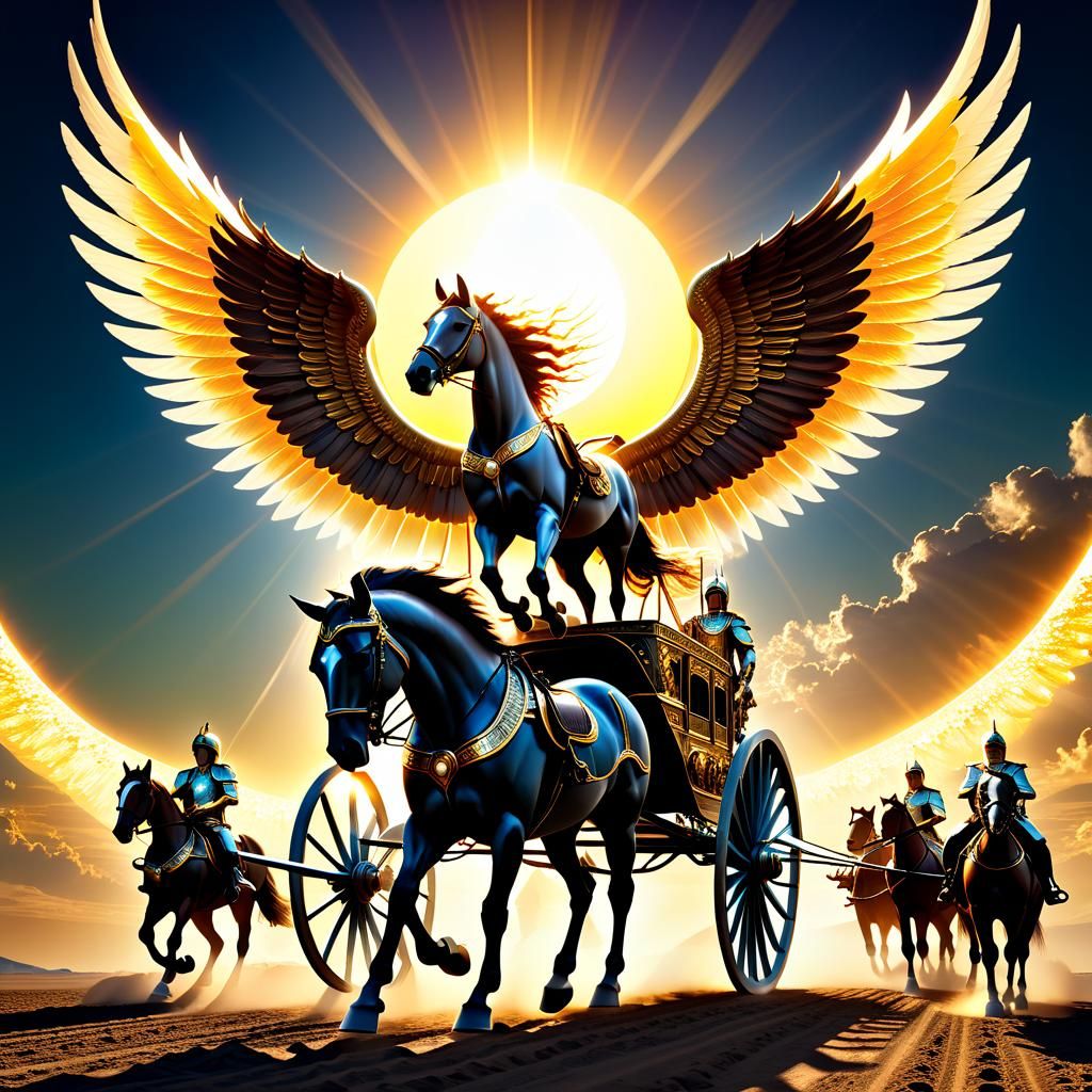 Icarus Approaches the Sun: Fantasy Art