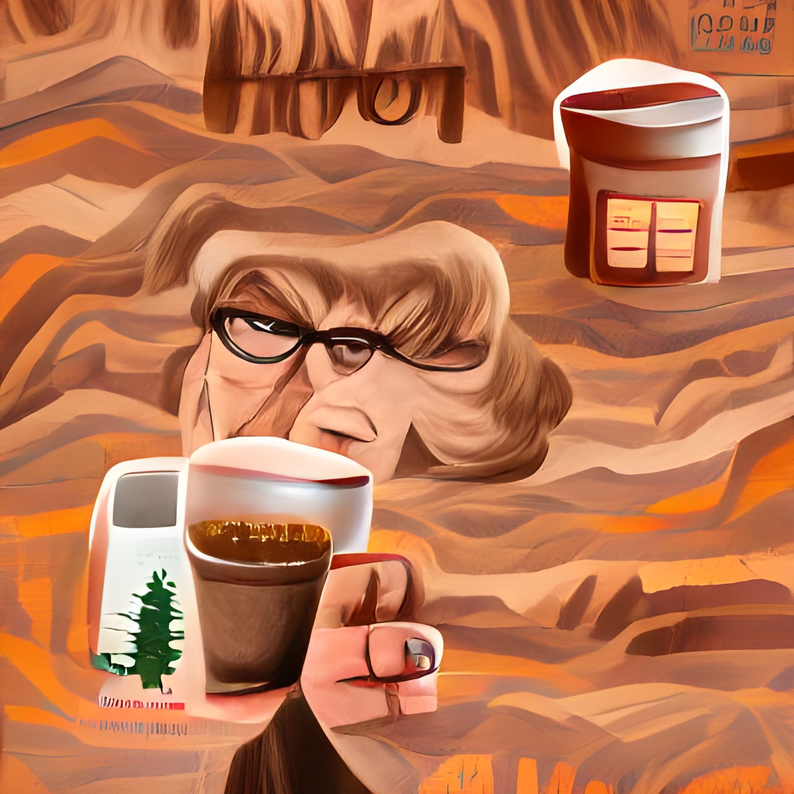 Damn Fine Coffee in Twin Peaks: Digital Illustration
