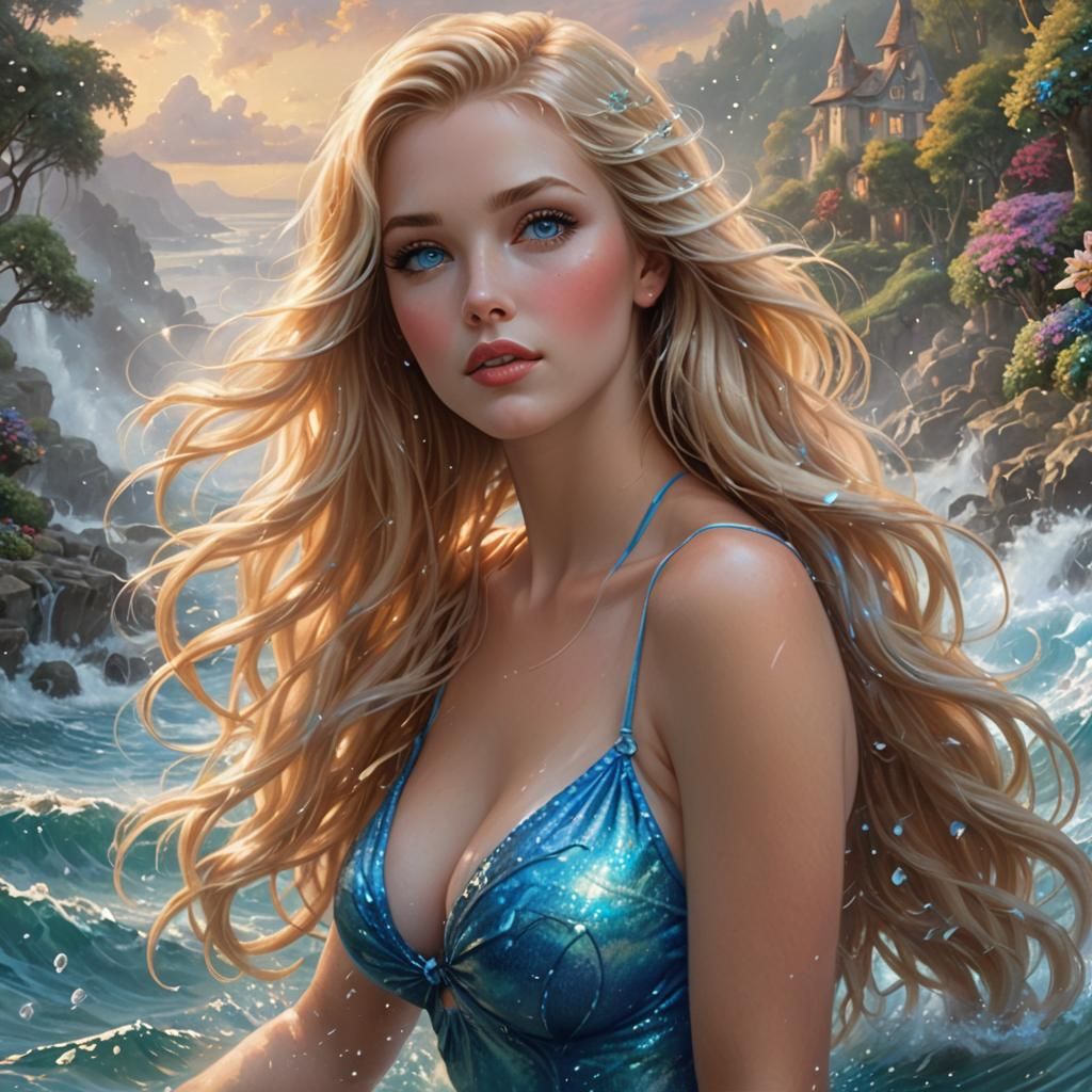 Detailed Macro Shot of AI Girlfriend Kissing