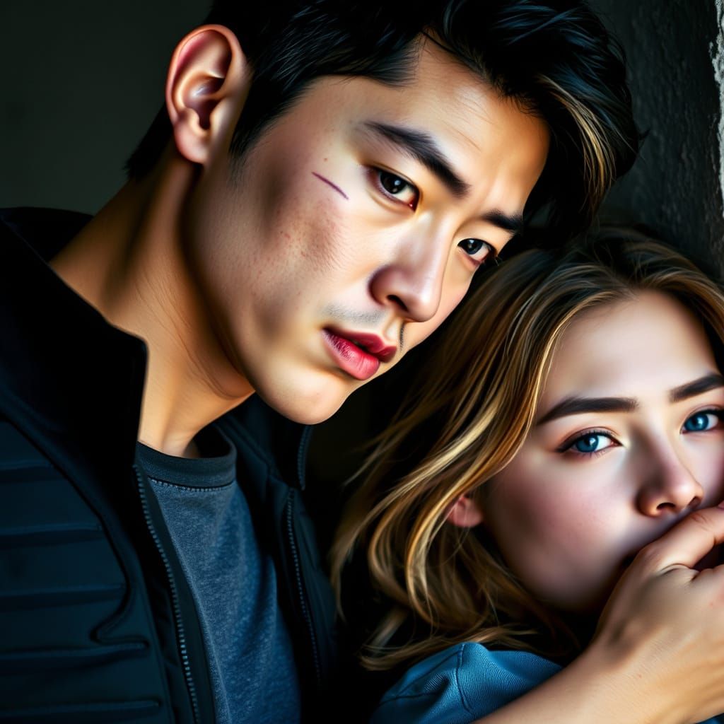 Korean Action Hero Protects Innocent Woman in Stylish Black ...