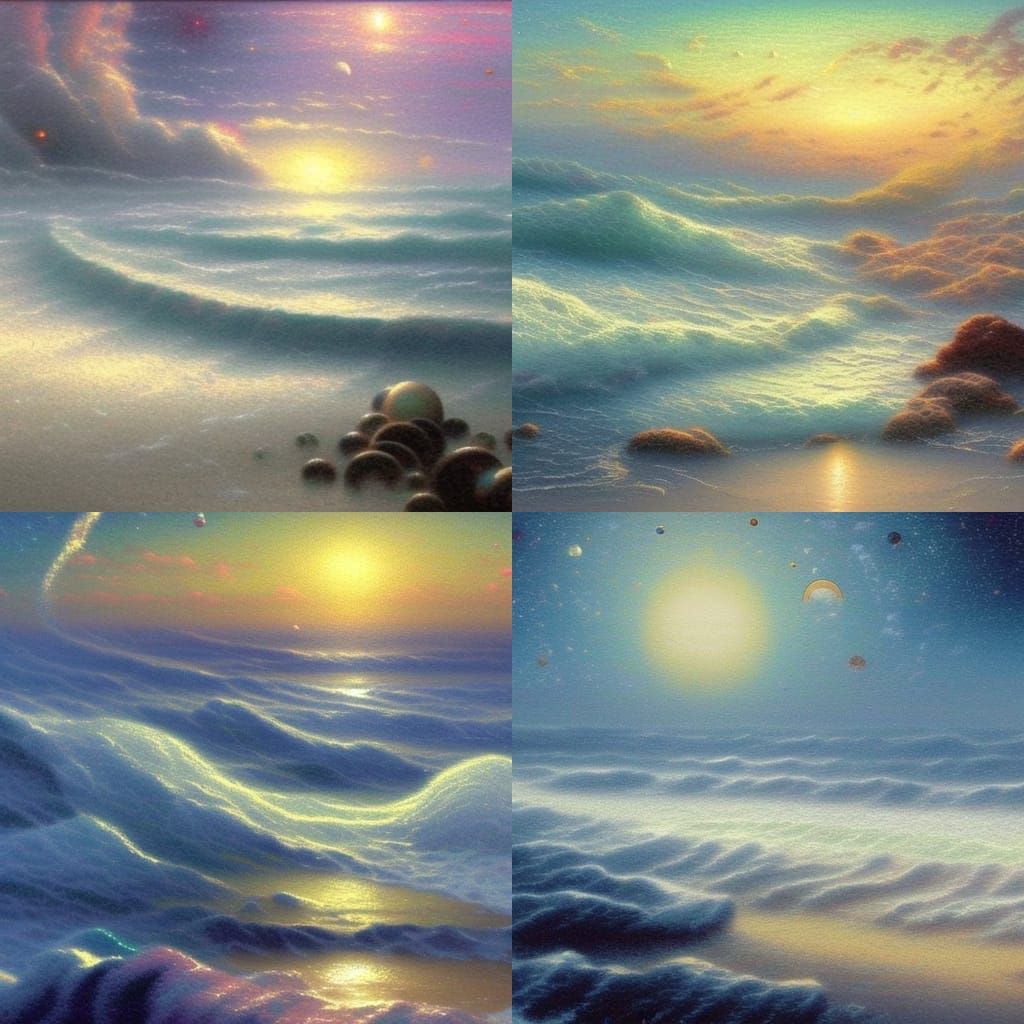 Planetary Beach: Ethereal Fantasy Seascape