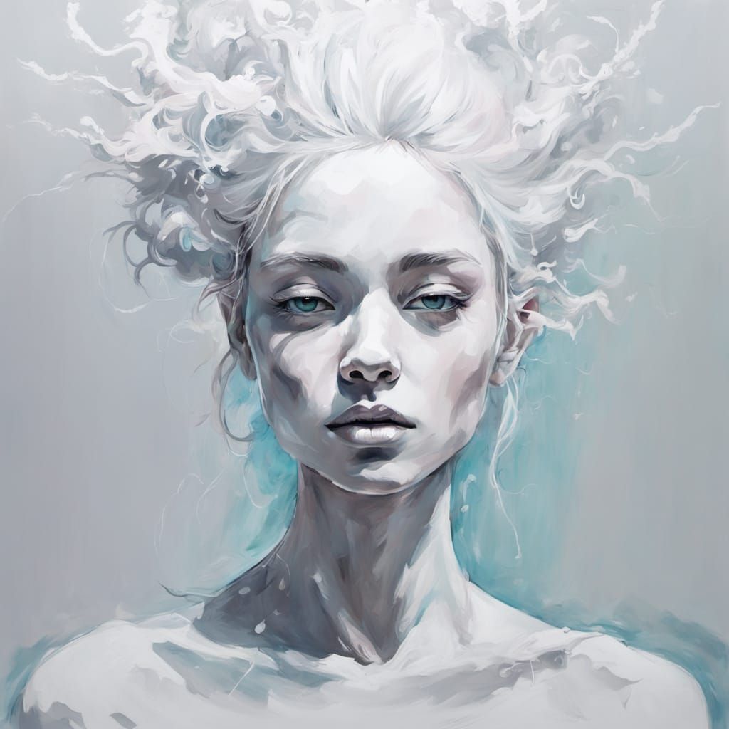 Luminous White Concept Art in Ultraminimalism Style