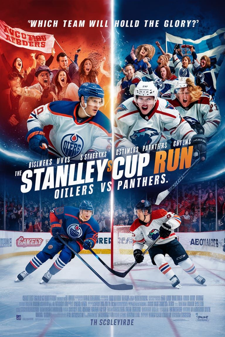 Thrilling Movie Poster: Oilers vs Panthers Stanley Cup