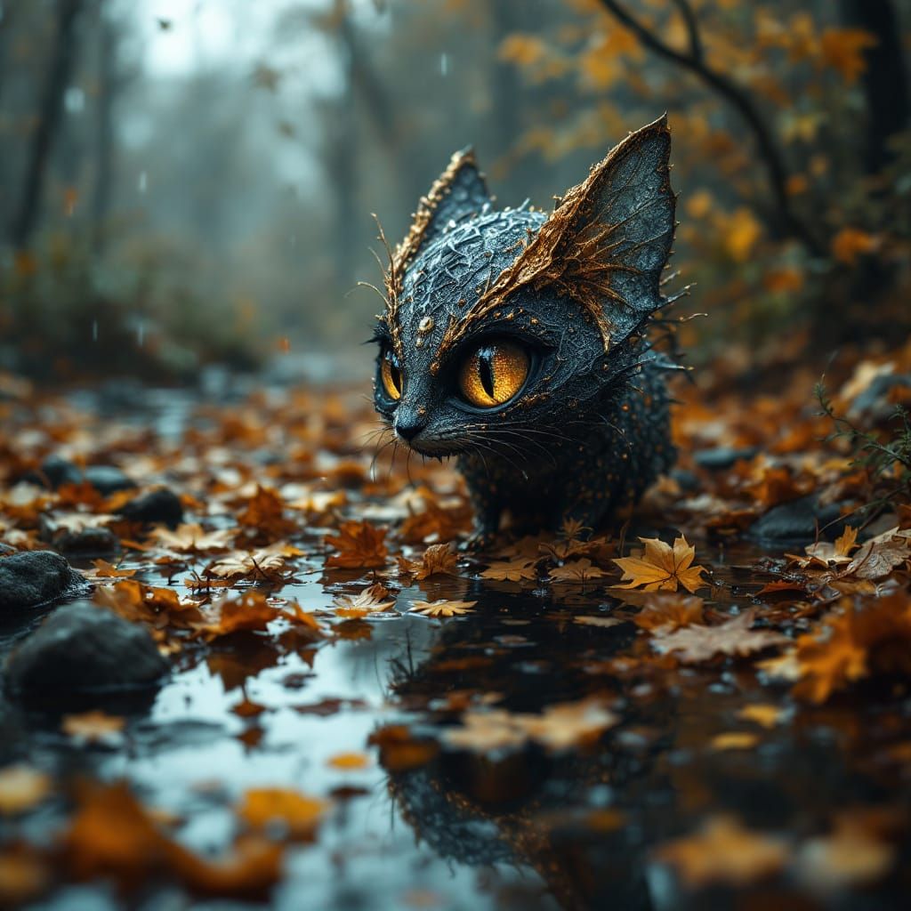 Intricate Autumn Scene Inspired by Literature