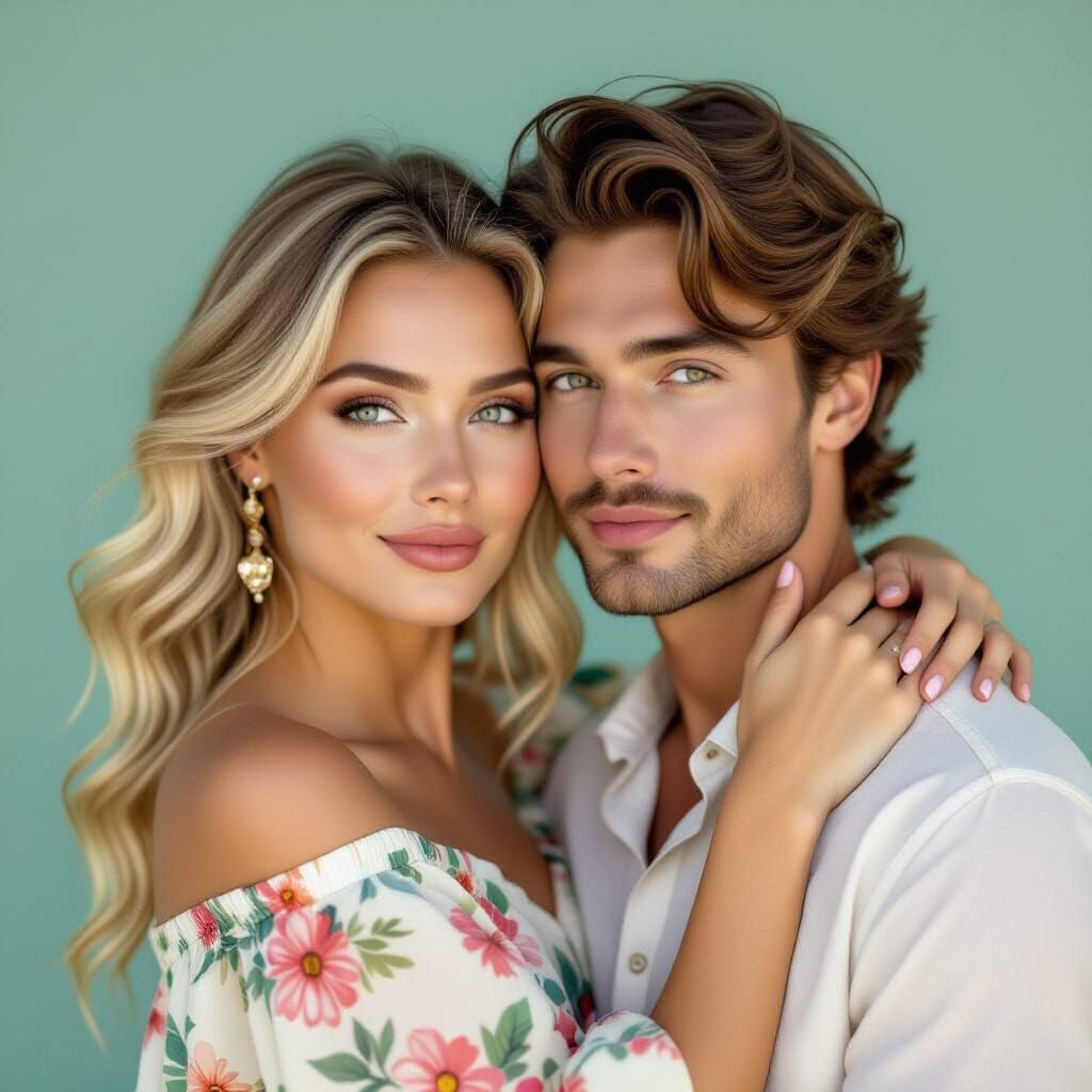 Loving Embrace Before a Violet Moon