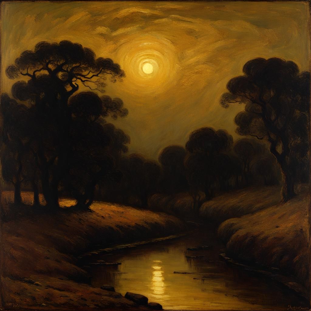 Eldritch Forest in Tonalist Style