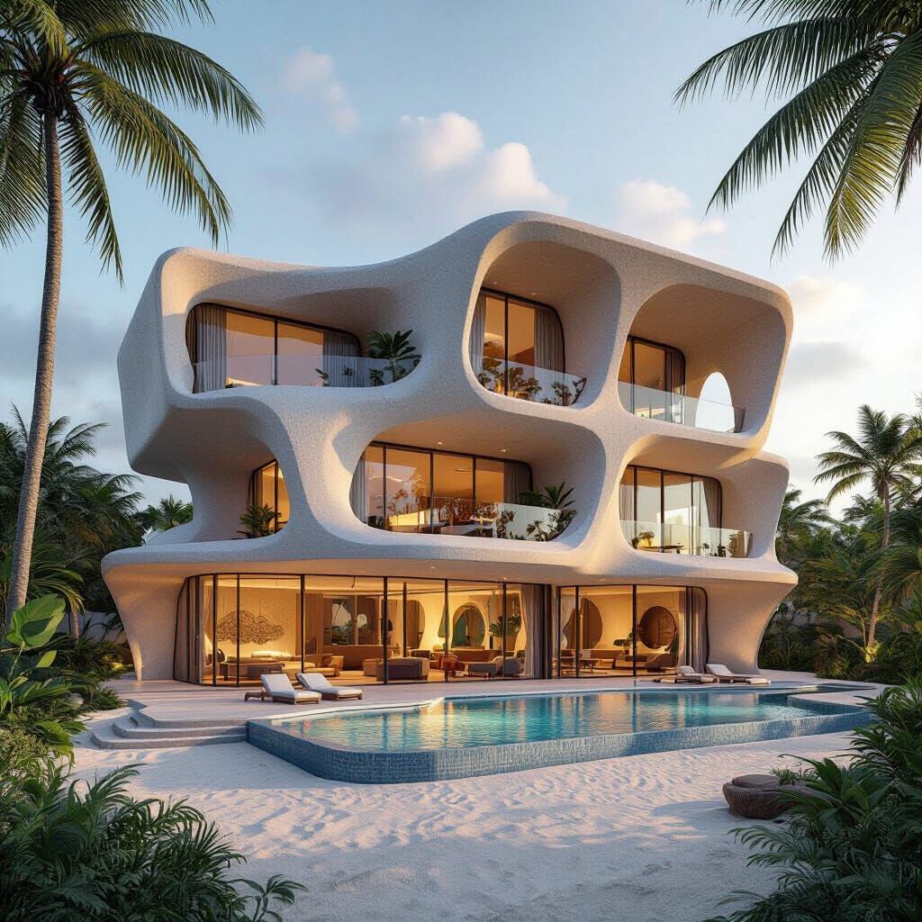 Contemporary Coral-Inspired Beach Hotel Design