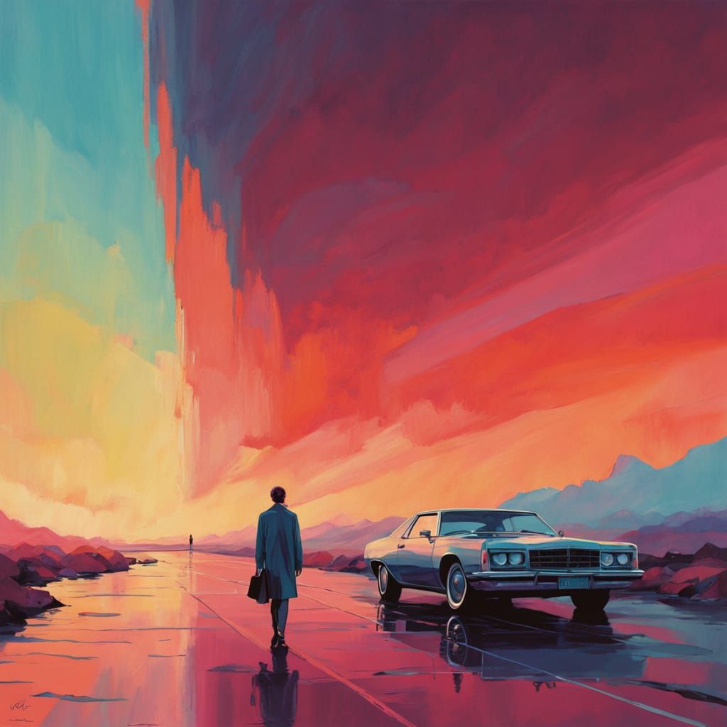 Nature vs Industry in a Dreamlike Landscape