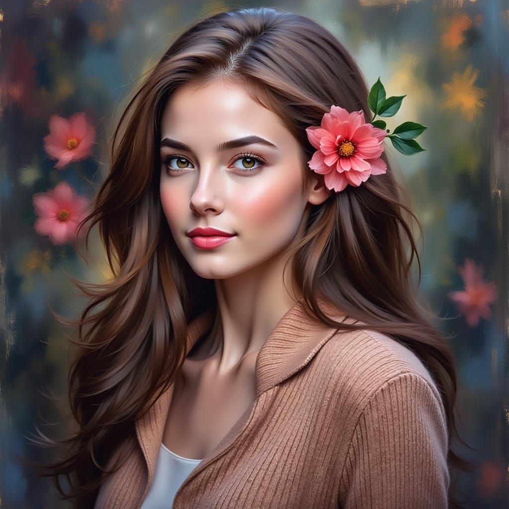 Woman Holding Glass with Soft Lighting