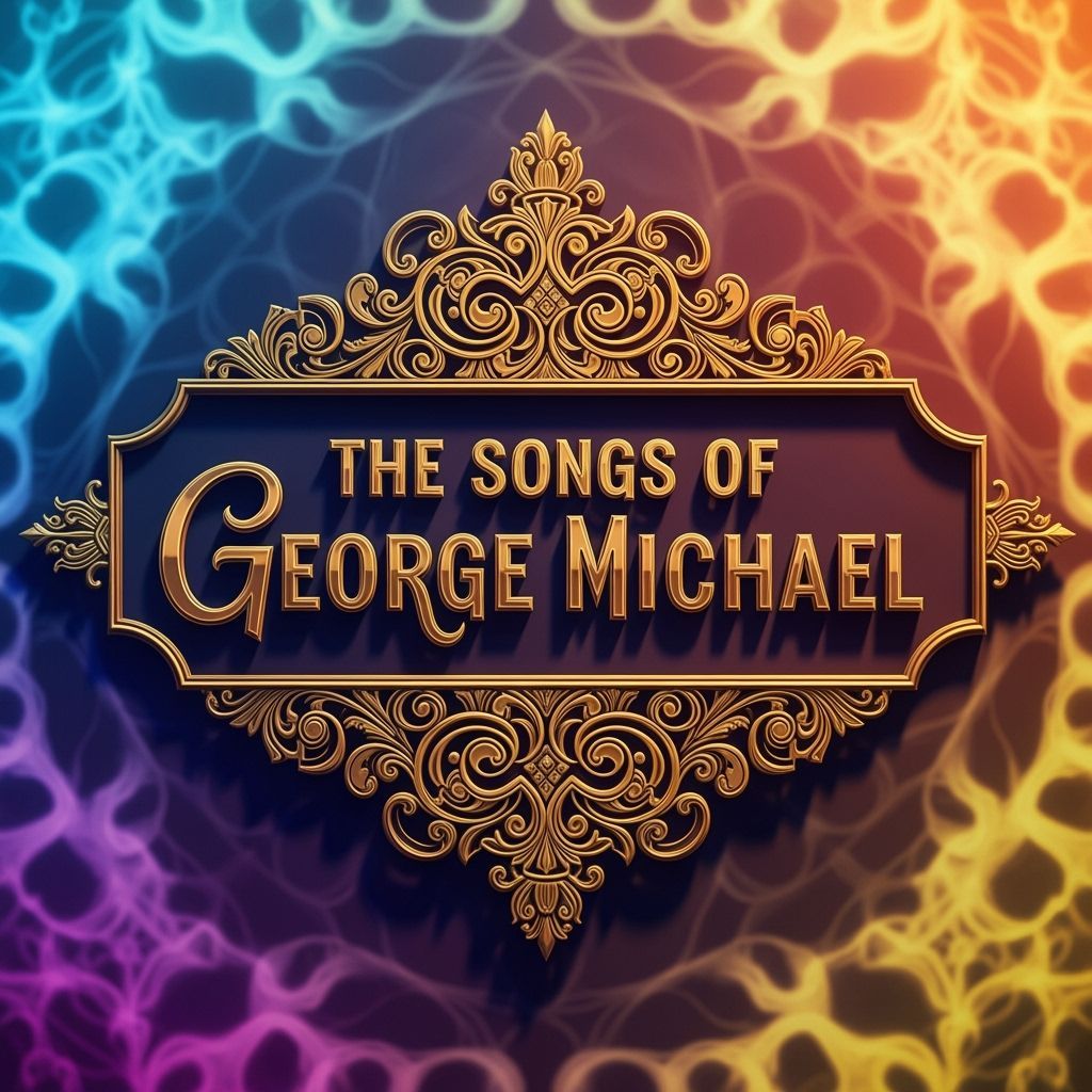 Ornate Sign for George Michael Songs in Futuristic Style