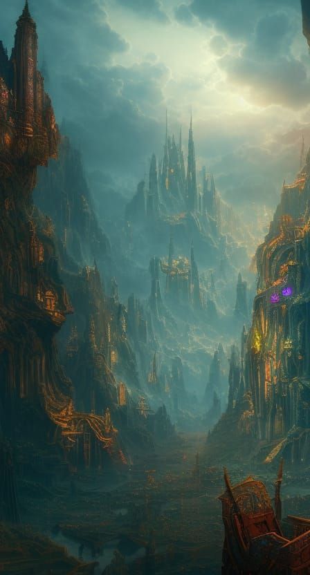 Fantastical Life: Detailed Matte Painting in Deep Color