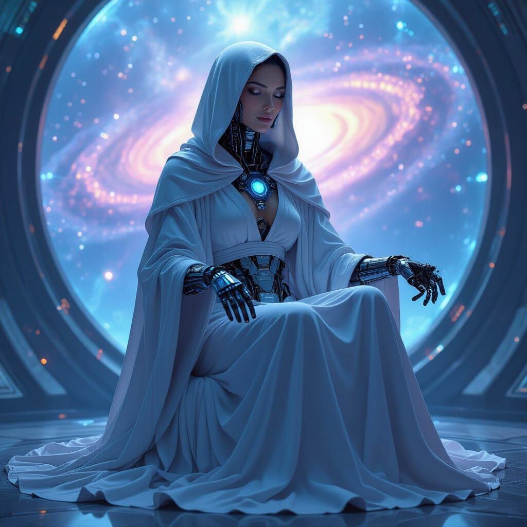 Cyborg Oracle with Holographic Galaxy Projections