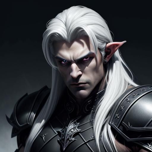 Dark Elf Portrait in Ed Benes Style