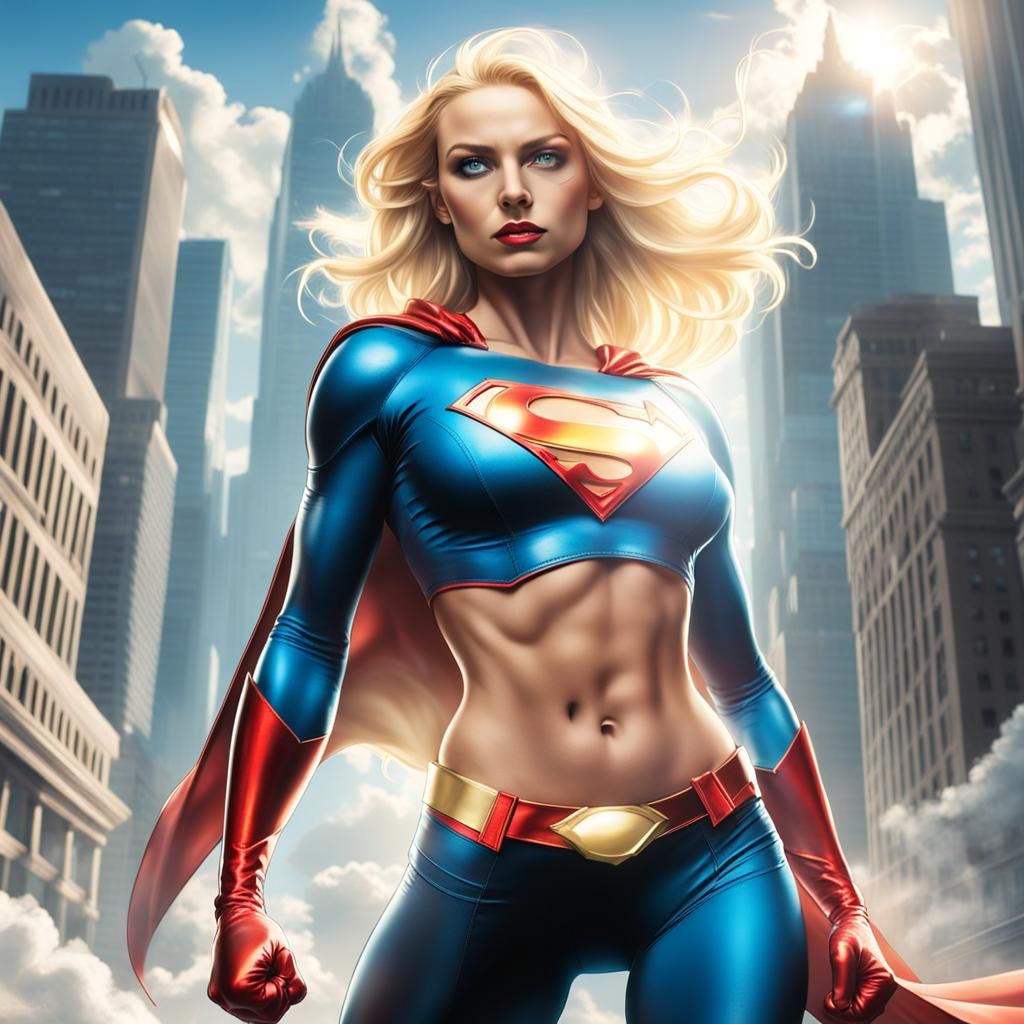 Blonde Superhero in Divine Sunshine