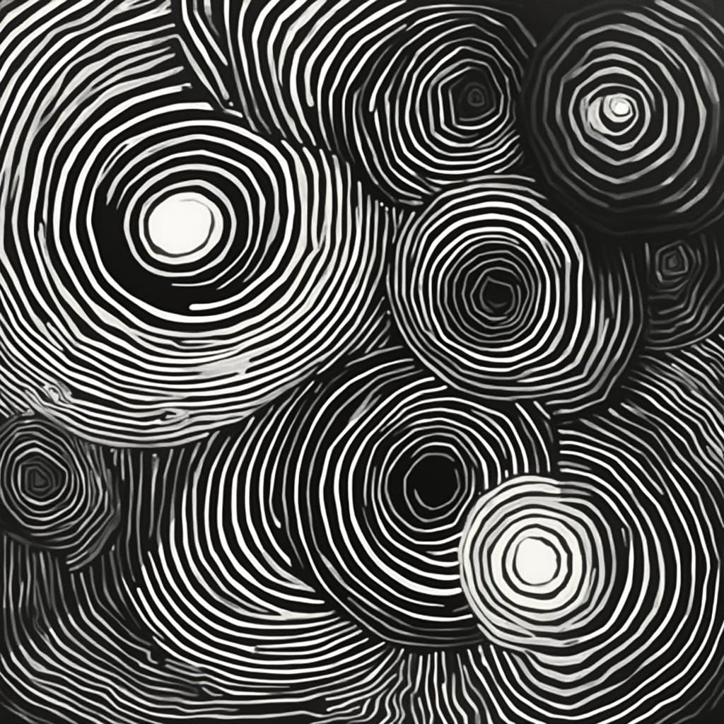 Op Art: High Contrast Overlapping Circles