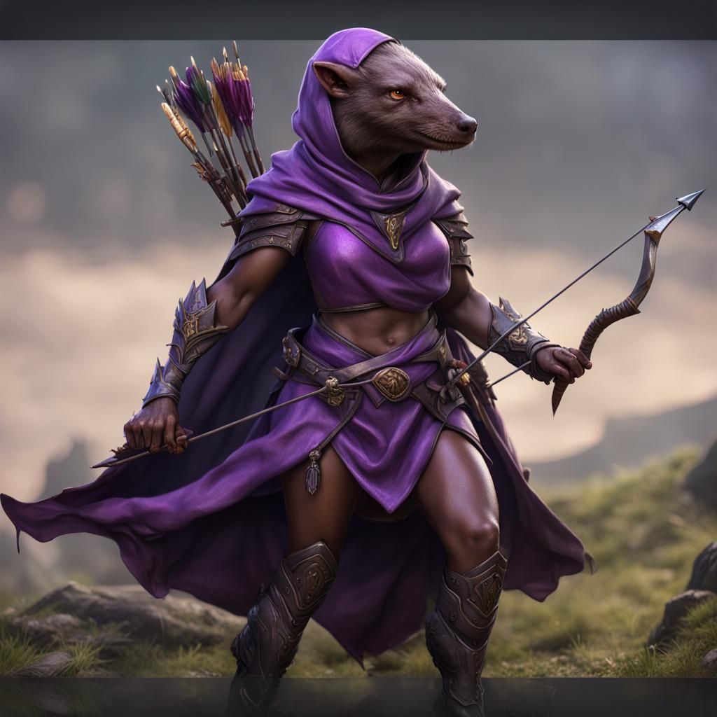 Mole Archer in Dark Fantasy Style
