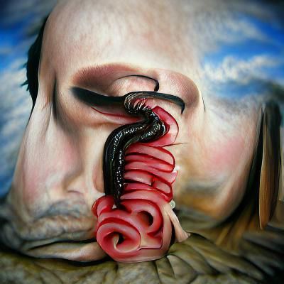 Surreal Gothic Horror Art: Consumed by the Worm