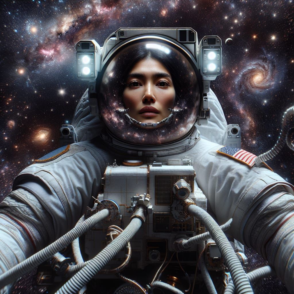 Astronaut Adrift in Deep Space
