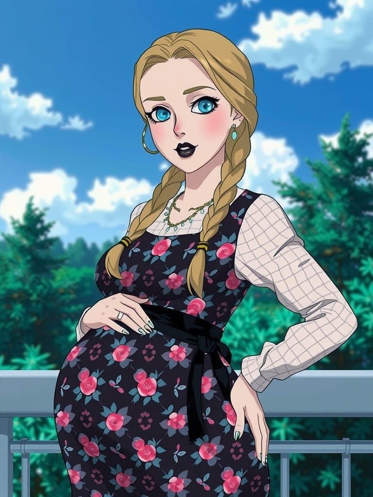 Expectant Mother in Enchanting 3D Digital Art