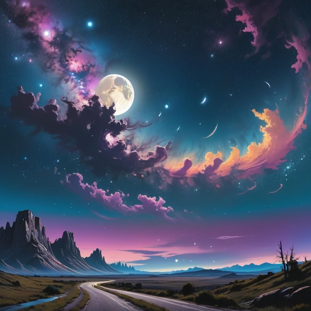 The Moon , Earth and the milkyway in one incredible photo.