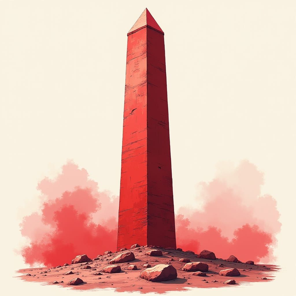 A Red Obelisk