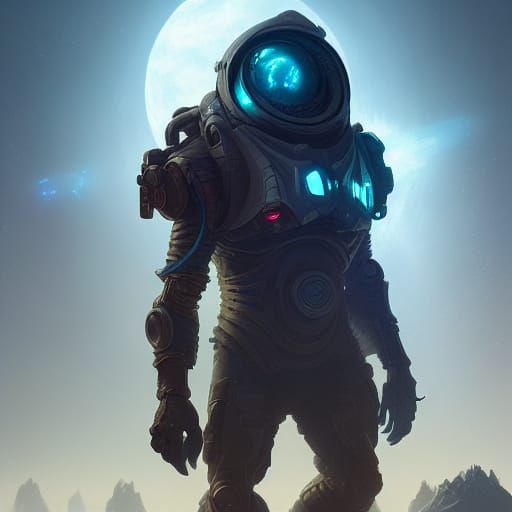 Ethereal Sci-Fi Moonscape in Hyperrealism Style