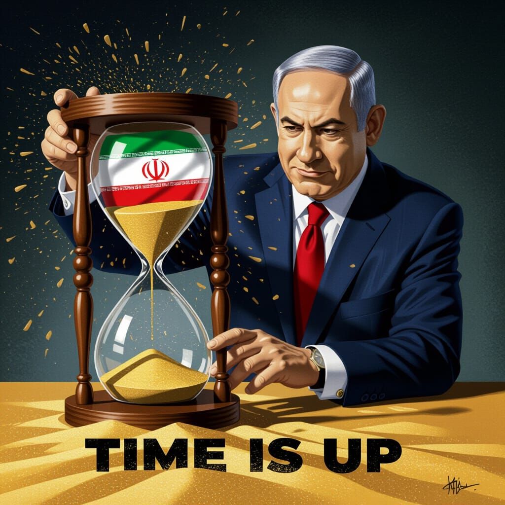 Hourglass Shattered: A Dramatic Scene in Gritty Style