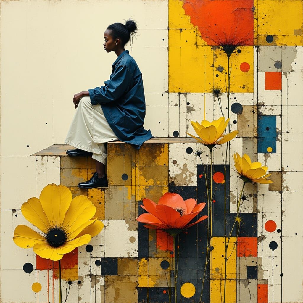 Jazz Music in Basquiat Style