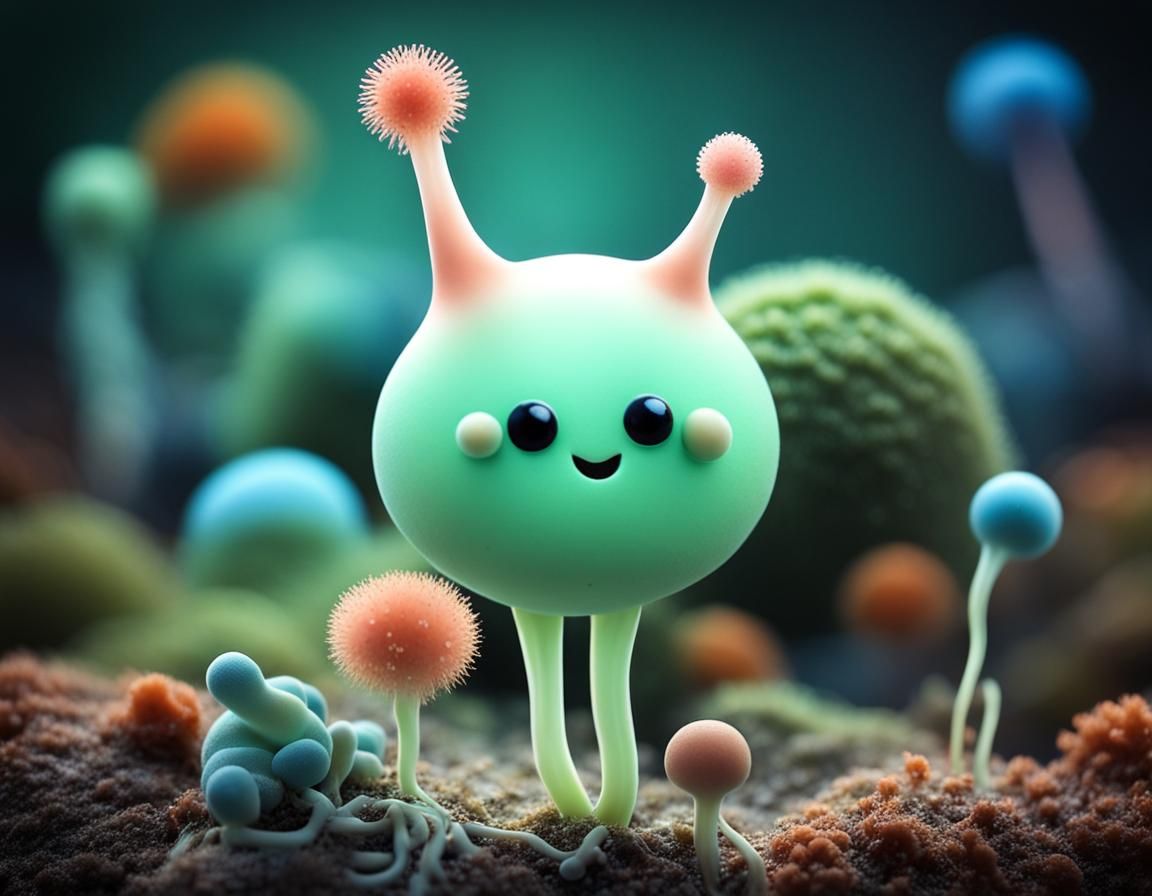 Sweet and Cute Adorable Microbe Organism