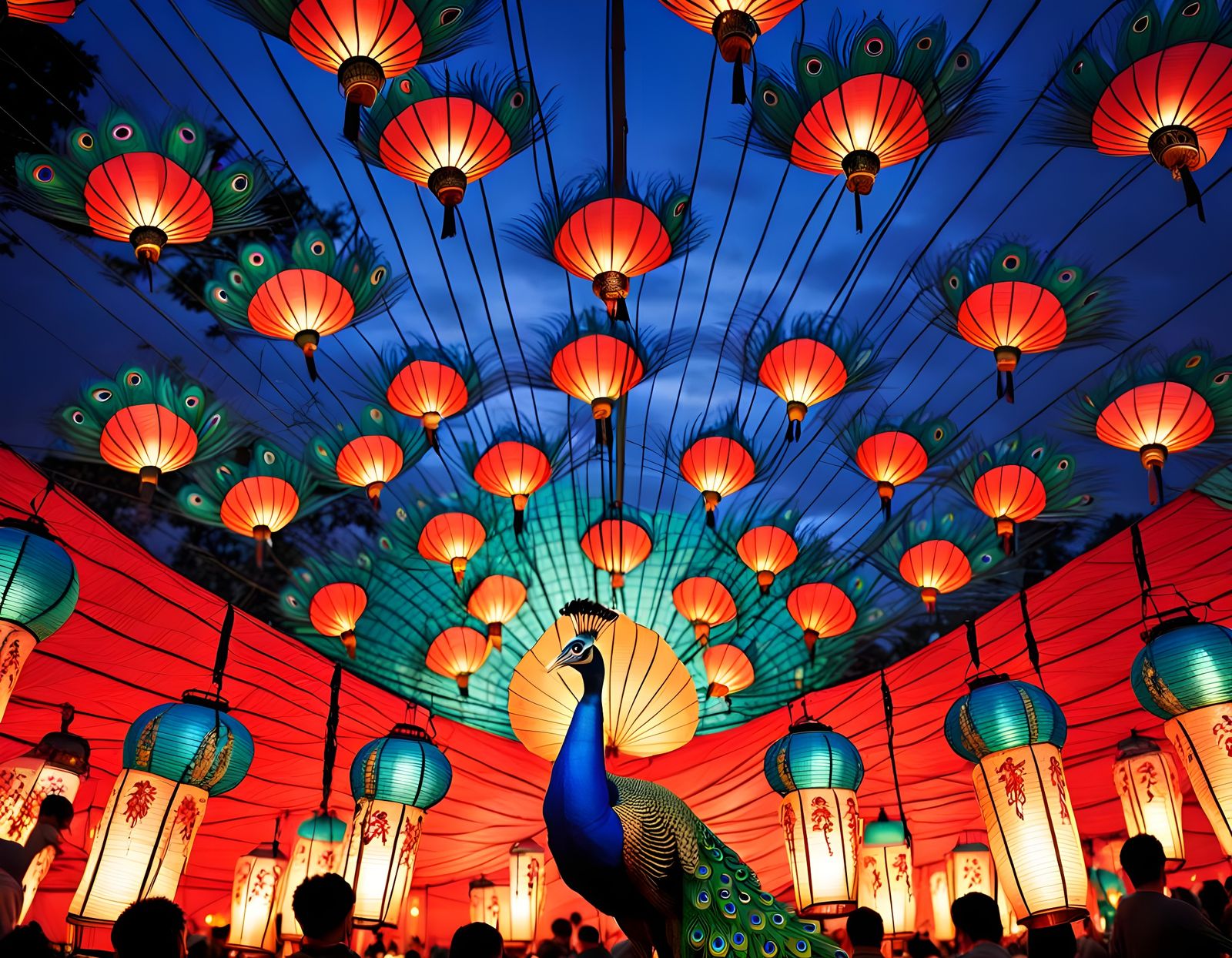 Peacock Lanterns