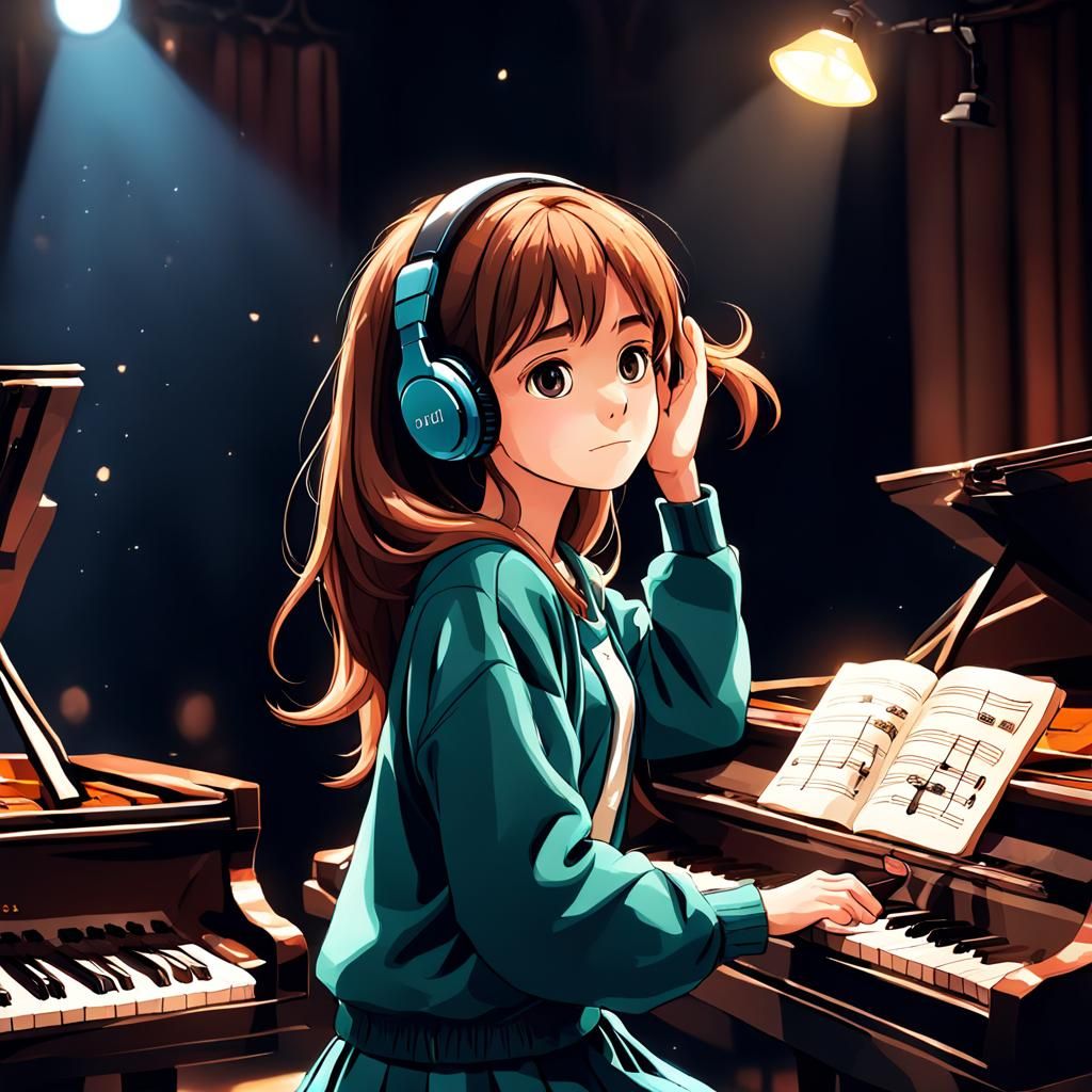 Abstract AI Art from Musical Note Emoji